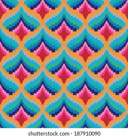 Seamless retro pixel game pattern