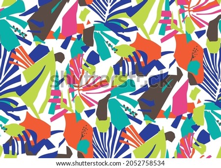 Seamless retro psychedelic textile print in a rotary repeat design