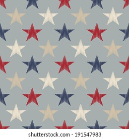 seamless retro stars pattern