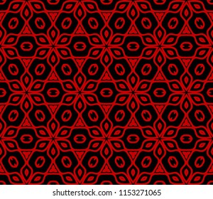 Seamless retro style geometric pattern. Vector illustration. For design, wallpaper, background. red, balck color.