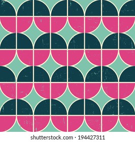 seamless retro style vector pattern (Grunge effect can be removed easily)
