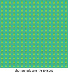 Seamless retro stylized Christmas tree pattern background - vector holiday decoration graphic design