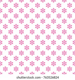 Seamless retro stylized snow flake pattern wallpaper - vector seasonal decoration background illustration