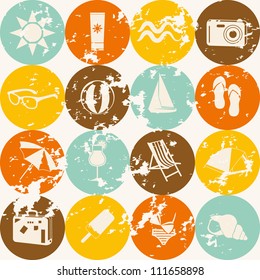 seamless retro summer pattern