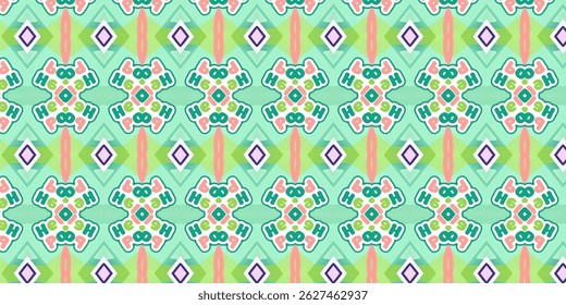 Seamless Retro Typography Pattern – Playful Pop Art Design