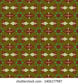 Seamless retro vector illustration with geometric ornament.