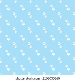 Seamless retro vector pattern with paws. Pattern can be used for wallpaper, fills, web page background, surface textures, wrapping paper.