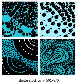 seamless retro vector patterns (blue)