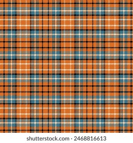 Seamless Retro Vintage Dogtooth Tartan Pattern 131, green, orange, black, white