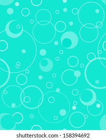 Seamless retro wallpaper pattern: circles, rings and bubbles. Vector background.