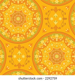 Seamless Retro Wallpaper Tile - Vector