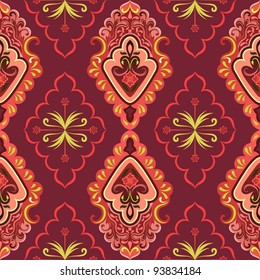 Seamless retro wallpaper vector background.