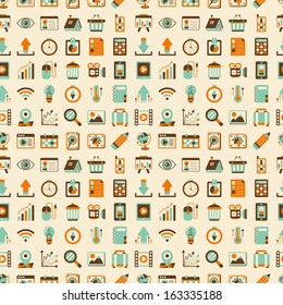 seamless retro web pattern