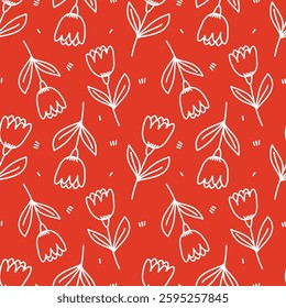 Seamless retro-style pattern with colors for social media posts, banners, postcards, etc. Create a summer atmosphere, bright floral abstract wallpaper background, flat design.