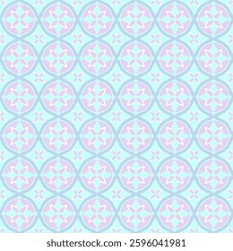 Seamless retro-style pattern in pastel colors.