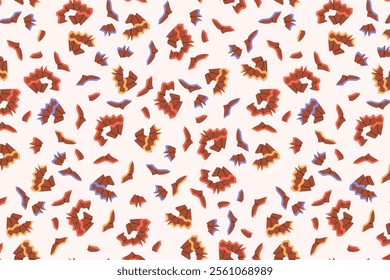 a seamless retro-style pattern with pencil scraps. A bright texture for children.