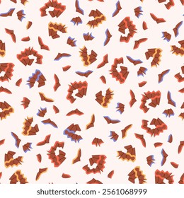 a seamless retro-style pattern with pencil scraps. A bright texture for children.