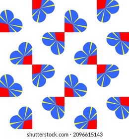 seamless reunion flag heart pattern. vector illustration. print, book cover, wrapping paper, decoration, banner and etc
