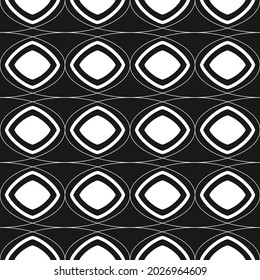 Seamless rhombs and black background. Vector.