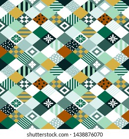 Seamless rhombus background. Geometric colorful pattern.