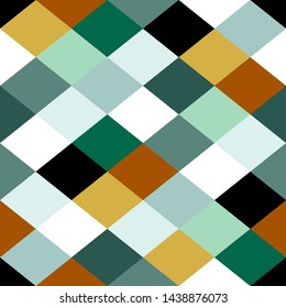 Seamless rhombus background. Geometric colorful pattern.