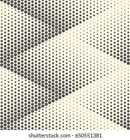 Seamless Rhombus Background. Vector Halftone Texture. Abstract Modern Graphic Pattern