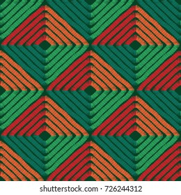 Seamless rhombus, geo, geometric pattern, seamless background, colorful fabric print, embroidery pattern, vector graphic design for wrapping paper, desktop, website, home textile, clothes design