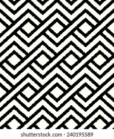 seamless rhombus mesh black and white pattern