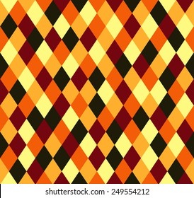 Seamless rhombus pattern - in 5 autumn colors from yellow to black