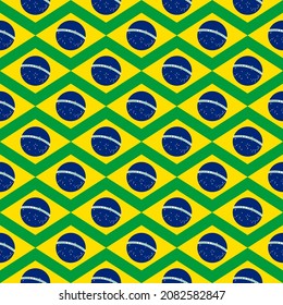 seamless rhombus pattern of brazil flag. vector illustration. print, book cover, wrapping paper, interior and exterior decoration, banner and etc