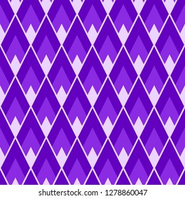Seamless rhombus pattern. Protone purple tile geometric textile texture.