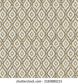 Seamless rhombus pattern for textile and backgrounds. Diamond geometric textured pattern on beige background.