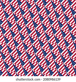 seamless rhombus pattern of usa flag. vector illustration