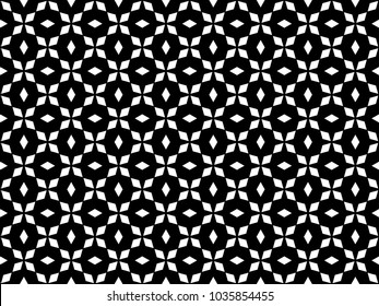 Seamless rhombus pattern vector. Design shape white on black. Design print for textile, fabric, wallpaper, background.