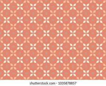 Seamless rhombus pattern vector. Design shape white on light red pastel. Design print for textile, fabric, wallpaper, background.