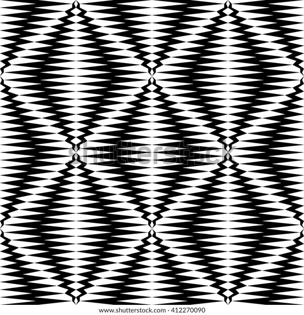 Seamless Rhombus Pattern Vector Monochrome Background Stock Vector