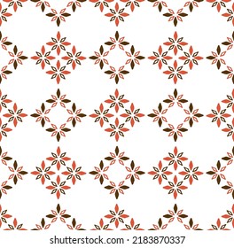 Seamless rhombus tile pattern. Hand-drawn elements. Vector image isolated on white.