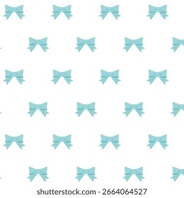 Seamless ribbon pattern design – cute and elegant vector background for gift wrapping and fabric