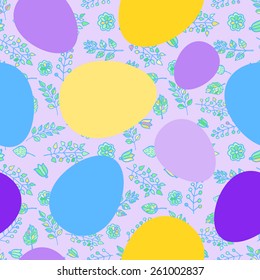 Seamless ribbon-wrapped Easter eggs pattern. Decorative texture. Good for Easter design.