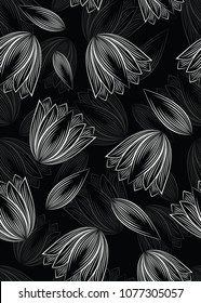 Seamless rich abstract floral pattern