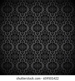 Seamless rich black wallpaper and background