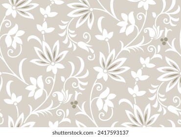 Seamless rich textile floral pattern design