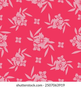 Diseño de patrón floral textil rico sin costuras