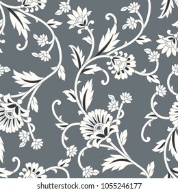 Seamless rich vector floral wallpaper