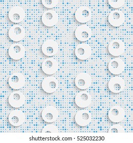 Seamless Rings Pattern. Abstract Fine Background. Modern Wallpaper
