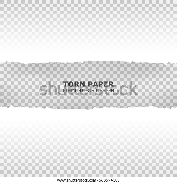 Seamless Ripped Paper Transparent Background Space Stock Vector ...