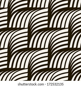 Seamless ripple pattern. Monochrome vector texture. Stylish background with diagonal direction