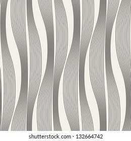 Seamless ripple pattern. Repeating vector texture. Wavy graphic background