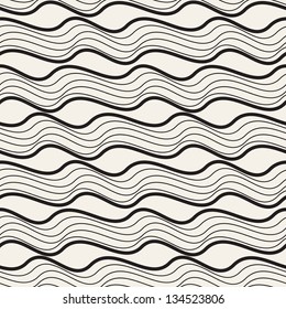 Seamless ripple pattern. Repeating vector texture. Wavy background