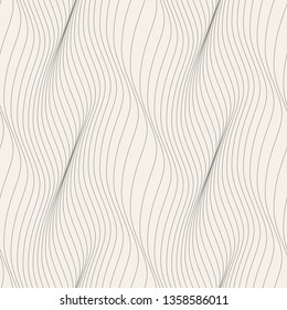 Seamless ripple pattern. Repeating vector texture. Wavy graphic background. Watered linear waves.